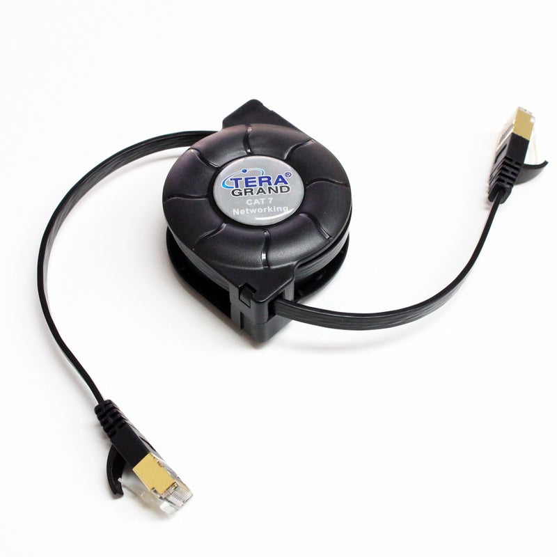 Tera Grand - Premium Cat-7 10 Gigabit Ethernet Retractable Cable for Modem Router LAN Network PlayStation Xbox, 1.5Meter (4.9 Ft.) in Retail Package - Image 4